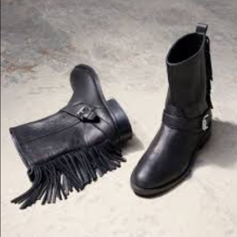 Rebecca Minkoff NWT Sanura Leather Fringe Boot - Picture 2 of 12